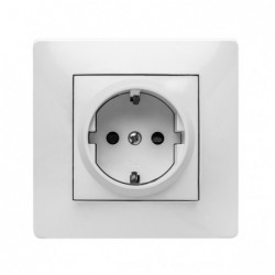 BASE ENCHUFE EMPOTRAR BLANCO