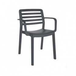 SILLA RESINA C/BRAZ GRIS...